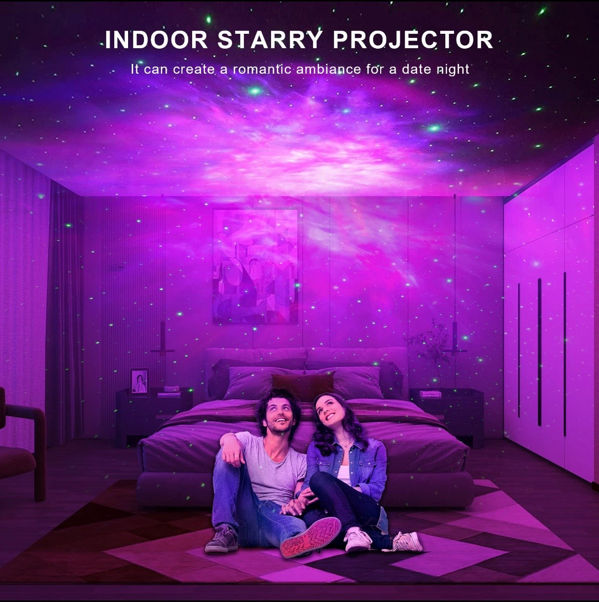 Astronaut Galaxy Projector Lamp with Remote – Starry Night Sky Light for Bedroom