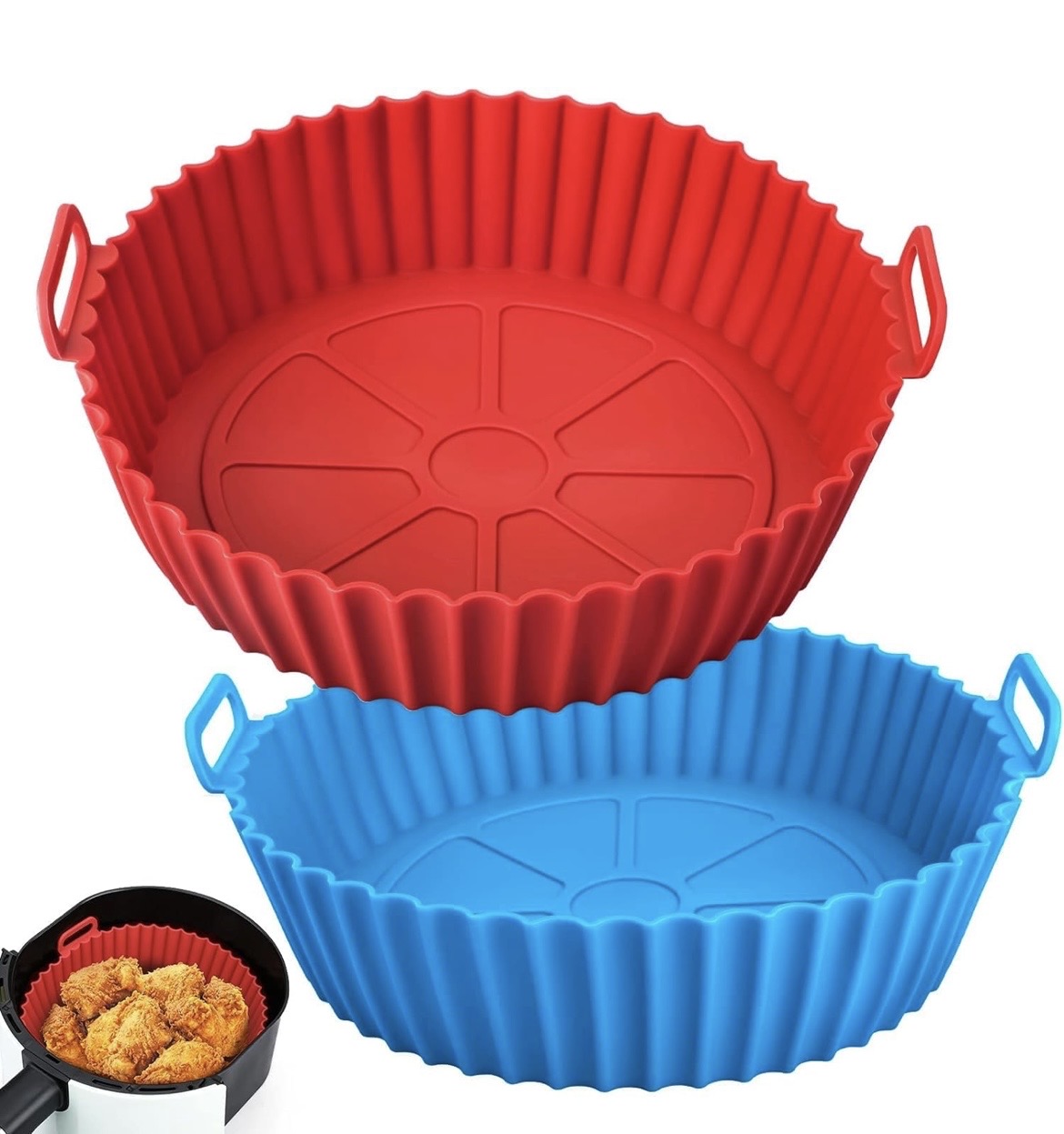 Silicone Air Fryer Tray Basket – Reusable Non-Stick Baking & Cooking Liner